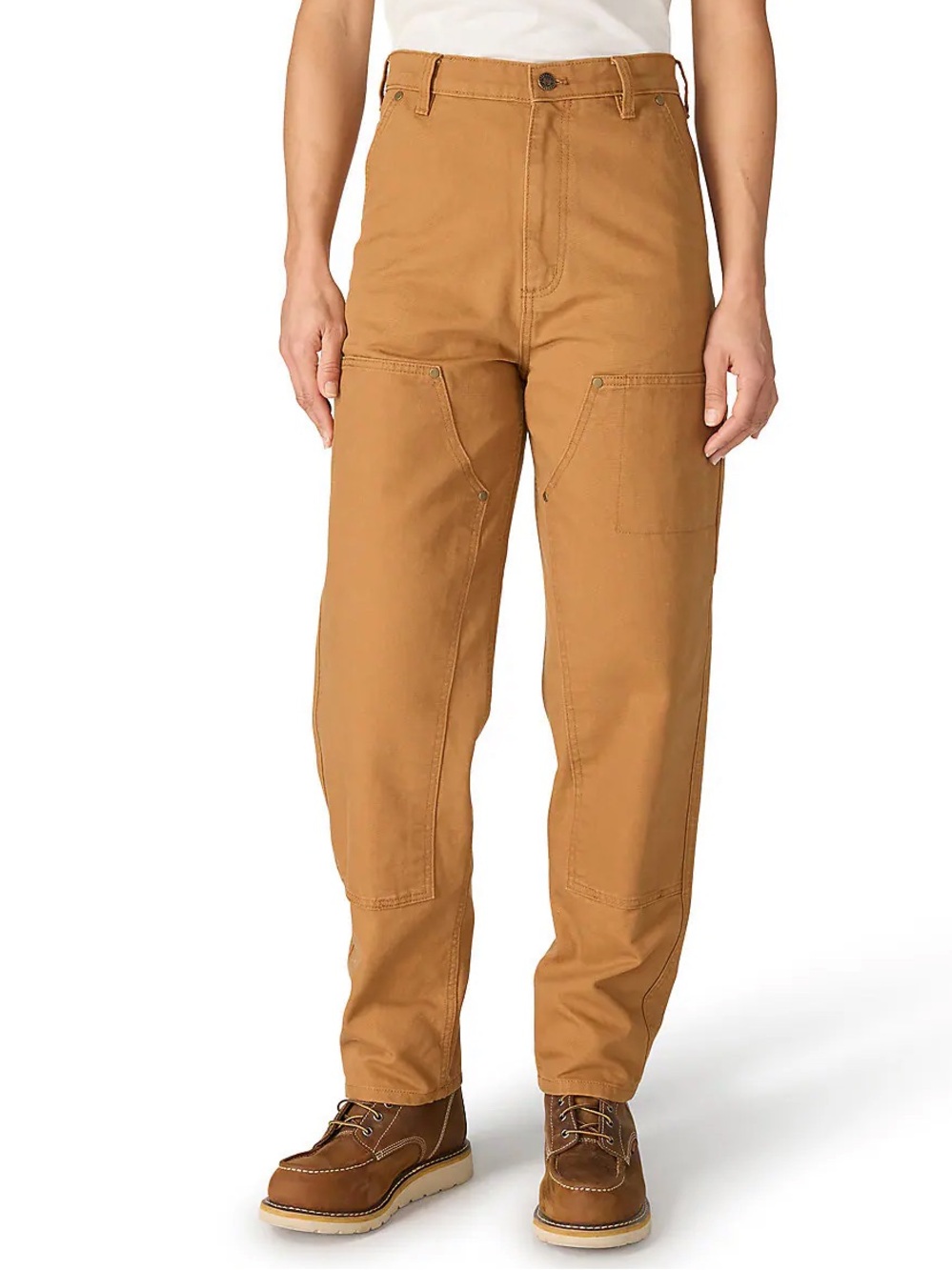 Carhartt Brown Double Knee Duck Utility Carpenter Slim Fit Work Pants - Picture 7 of 7